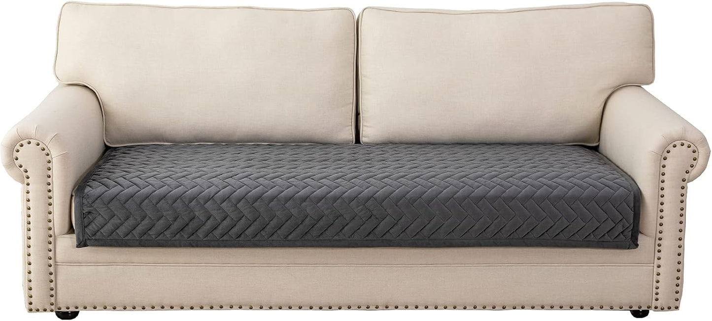 Eismodra Couch Cover,Sectional Couch Covers,Sofa Covers for 3 Cushion Couch,Anti-Slip Sofa Slipcovers for Dogs Cats Kids Loveseat Recliner L Shaped Armrest Backrest,Dark Gray 36''x82''(Only 1 Piece)