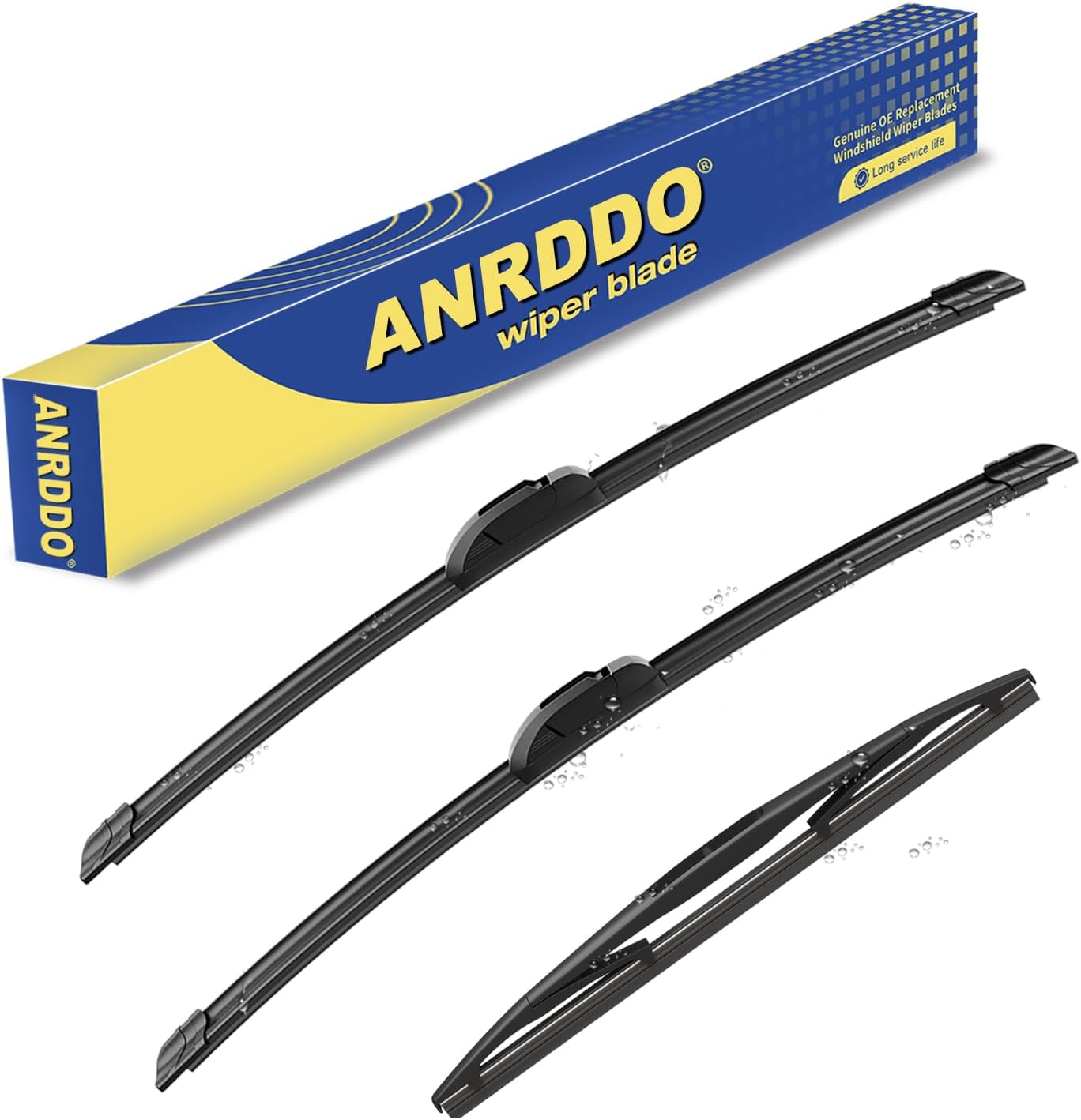 3 wipers Replacement for 2014 2015 2016 2017 2018 BMW X5, Windshield Wiper Blades Original Equipment Replacement - 24"/20"/12" (Set of 3) U/J HOOK