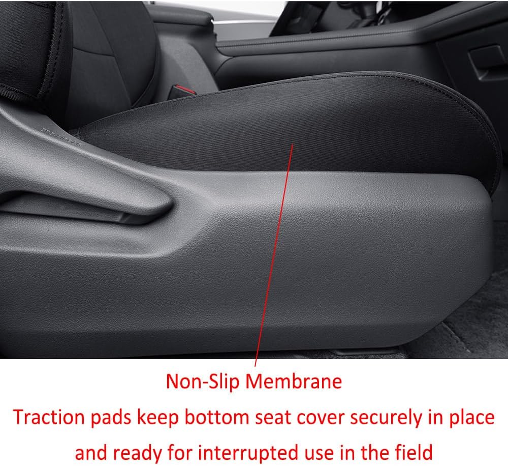 EKR Sienna Seat Covers for 2011-2020 Toyota Sienna XLE,Limited,Limited Premium,7 Seats,2nd Row Captain Seats W/Legrest,Seat Covers for SUV,Automotive Seat Cover Full Set-Three Row,Neoprene (Black)