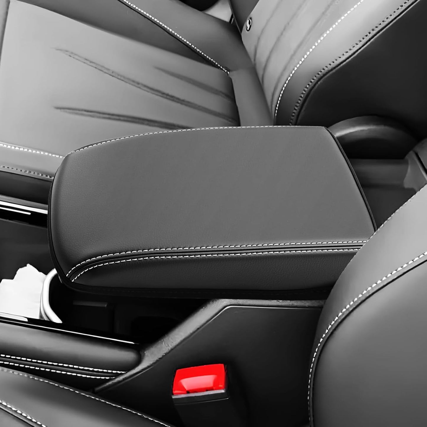 SKTU for 2025 VW Tiguan Center Console Cover for 2025+ Volkswagen Tiguan (S/SE/SE R-Line Black/SEL R-Line) Armrest Cover VW Tiguan 2025 Accessories 2025 Tiguan Center Console Cushion