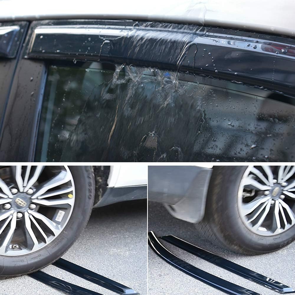 94240 Side Window Wind Deflector,4pc Outside Mount Style Nice Sun Rain Guards Set,Window Visor fit for 2002-2006 Chevy Trailblazer EXT