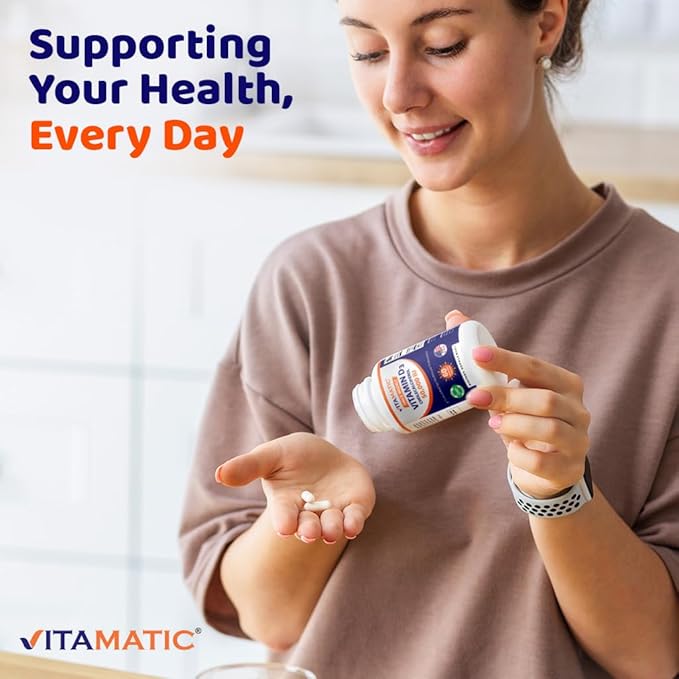Vitamatic Vitamin D3 50,000 IU (as Cholecalciferol), Once Weekly Dose, 1250 mcg, 60 Veggie Capsules 1 Year Supply, Progressive Formula Helping Vitamin D Deficiencies (60 Count (Pack of 1))