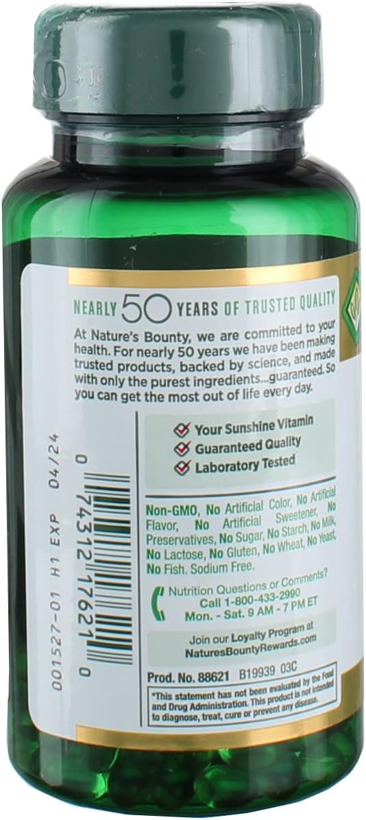 Nature's Bounty D3-2000 IU Super Strength - 150 Softgels, Pack of 6