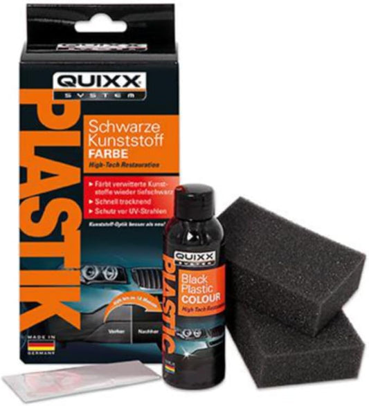 QUIXX 10188 Black Plastic Color - Trim Restorer, Transforms Old, Weathered Plastic to Like New Condition, Use On Your Automobile or Motorcycle