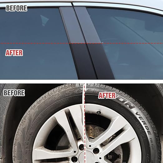 Plastics Parts Crystal Coating, 2025 Upgraded Leather Plastic Polishing Renovation Coating Agent, Car Trim Restorer with Sponge, Crystal Coating for Cars Interior or Exterior (3)