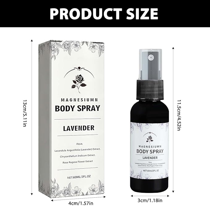 Magnesium Spray,Pure Magnesium Oil Spray,Magnesium Spray Vanilla Butter,Relaxation Stress （2pcs)