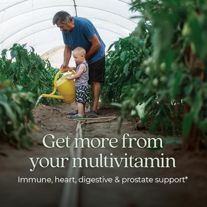 New Chapter Men's Multivitamin 50 Plus for Brain, Heart, Digestive, Prostate & Immune Support with 20+ Nutrients + Astaxanthin - Every Man's One Daily 55+, Gentle on The Stomach - 48 ct