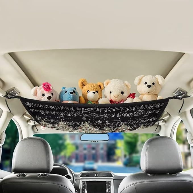 Musical Cedar Car Roof Storage Bag Auto Seat Storage Hanging Bag Multi-Purpose Car Bag Storage Box Organizer Pouch Pocket One-Size-Fits Tidy Pouch Pocket Storage for Small Items
