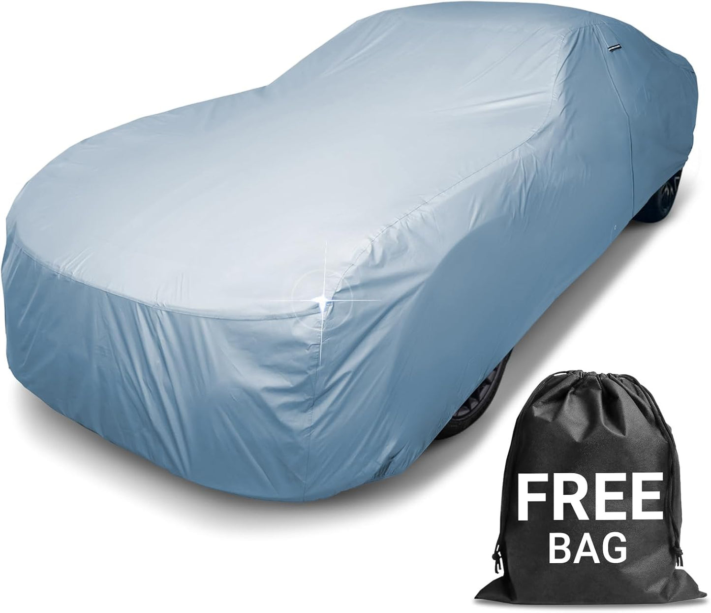iCarCover Premium Car Cover for 1966-1970 Chevy Caprice 2-Door, 4-Door Heavy Duty Waterproof All-Weather Automobiles Custom Fit Indoor Outdoor UV Snow Protection Covers with Straps and Bag