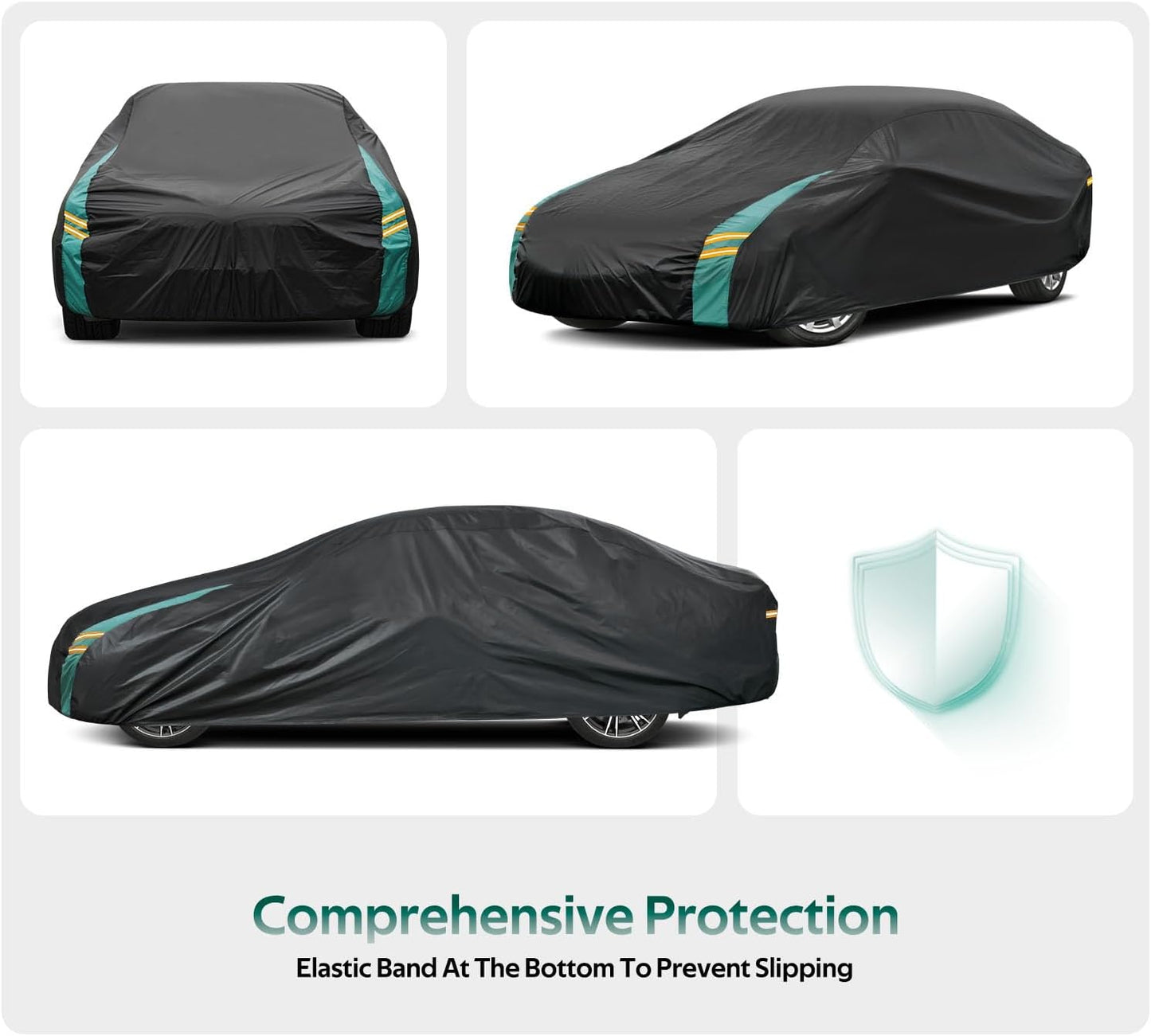 Small Car Cover Waterproof All Weather for Coupe, Universal Fit for Mazda Miata/MX-5, BMW Z3, Pontiac Solstice, Audi TT, Honda S2000, Rain Winter Sun Protection. (Length up to 165)
