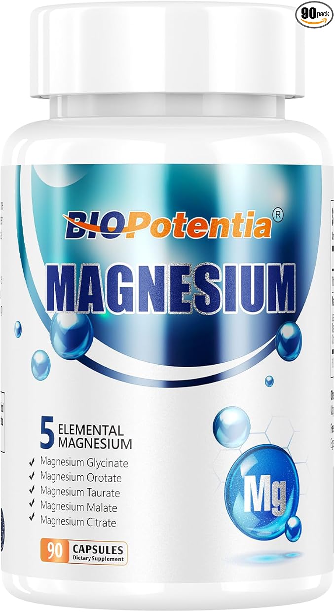 Magnesium Breakthrough Supplement - Has 5 Forms of Magnesium: Glycinate, Orotate,Taurate,Malate, Citrate- Support Sleep, Heart Health, Muscles, and Metabolism (90 Capsules (Pack of 1))