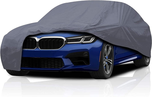Supreme Full Car Cover – for Pontiac Sunbird 1990-1994 Coupe 2-Door Sedan 4-Door Semi Custom Fit Waterproof Full Coverage All Weather Windproof Dust Proof Indoor Outdoor Automobile