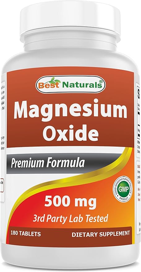 Best Naturals Probiotic 10 Strains & 30 Billion CFU & Magnesium Oxide 500 mg
