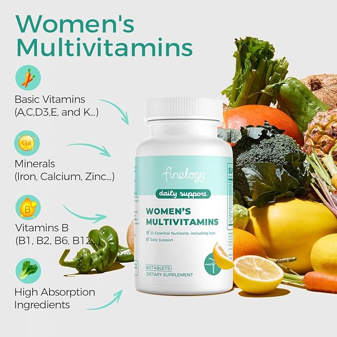 Magnesium Complex Supplement 300mg 90 Capsules and Womens Multivitamins 23 Essential Nutrients 60 Tablets