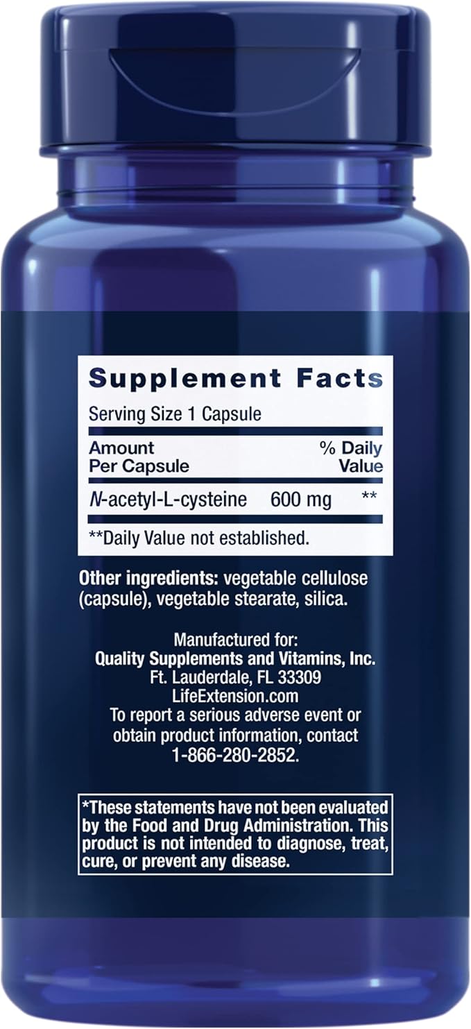 Life Extension Two-Per-Day Multivitamin, Vitamins B, C, D, zinc, 25 Vitamins, Minerals & extracts, 120 Capsules Bundle with N-Acetyl-L-Cysteine (NAC) 600 mg, 60 Capsules