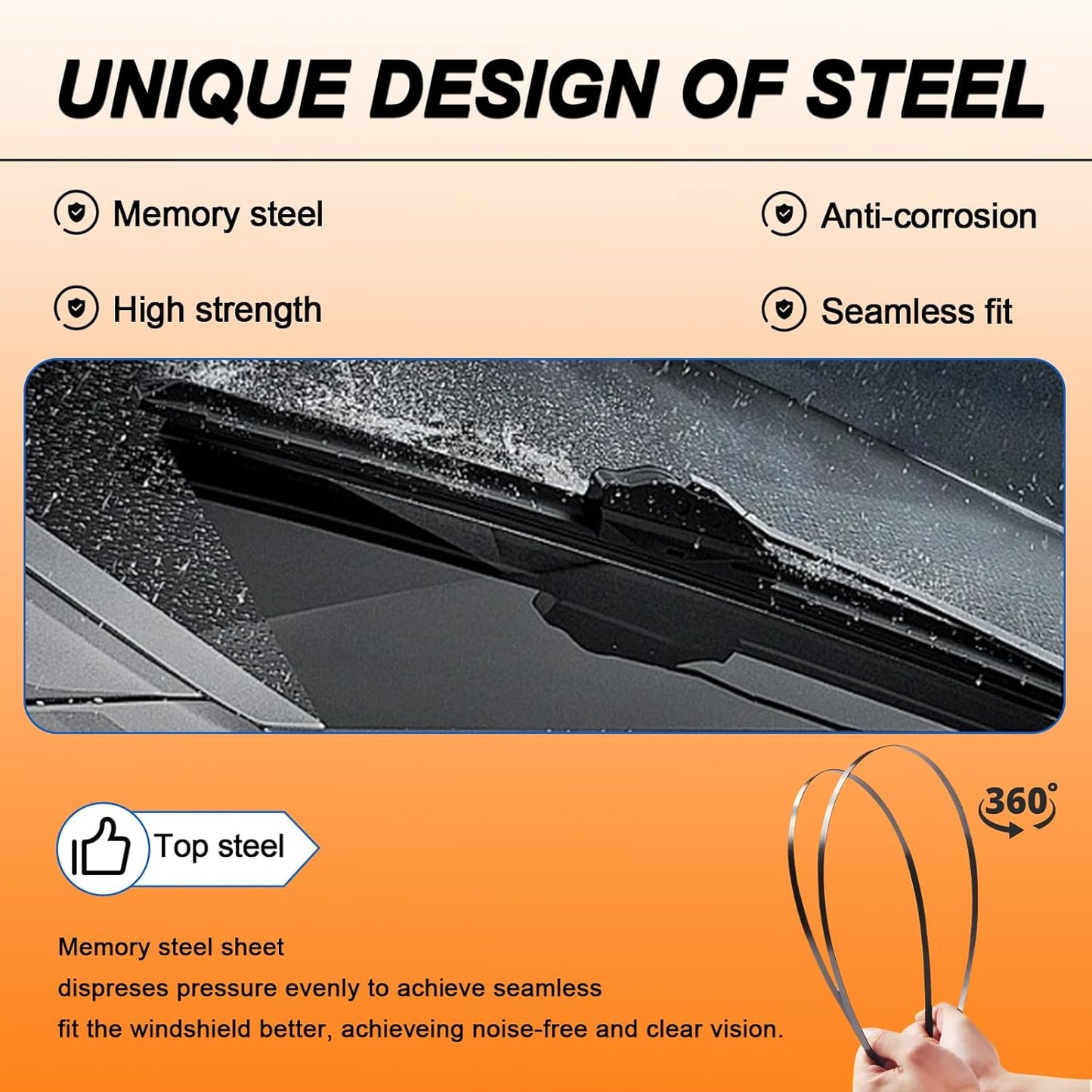 HULADAED® 24'' 20'' 12'' Windshield Wipers Replacement for BMW X5 2018-2014,Silicone Front Rear Wiper blades for MY Car-All Weather & Quiet(3 PACK)