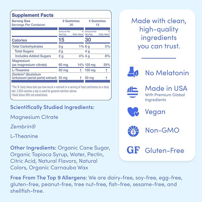 First Day Men’s Nighttime Reset Calming Magnesium Gummies – Sleep Aid Supports Peaceful Rest, Balanced Mood & Energy – Supplement with Magnesium Citrate, L-Theanine & No Melatonin – 60-Day Supply