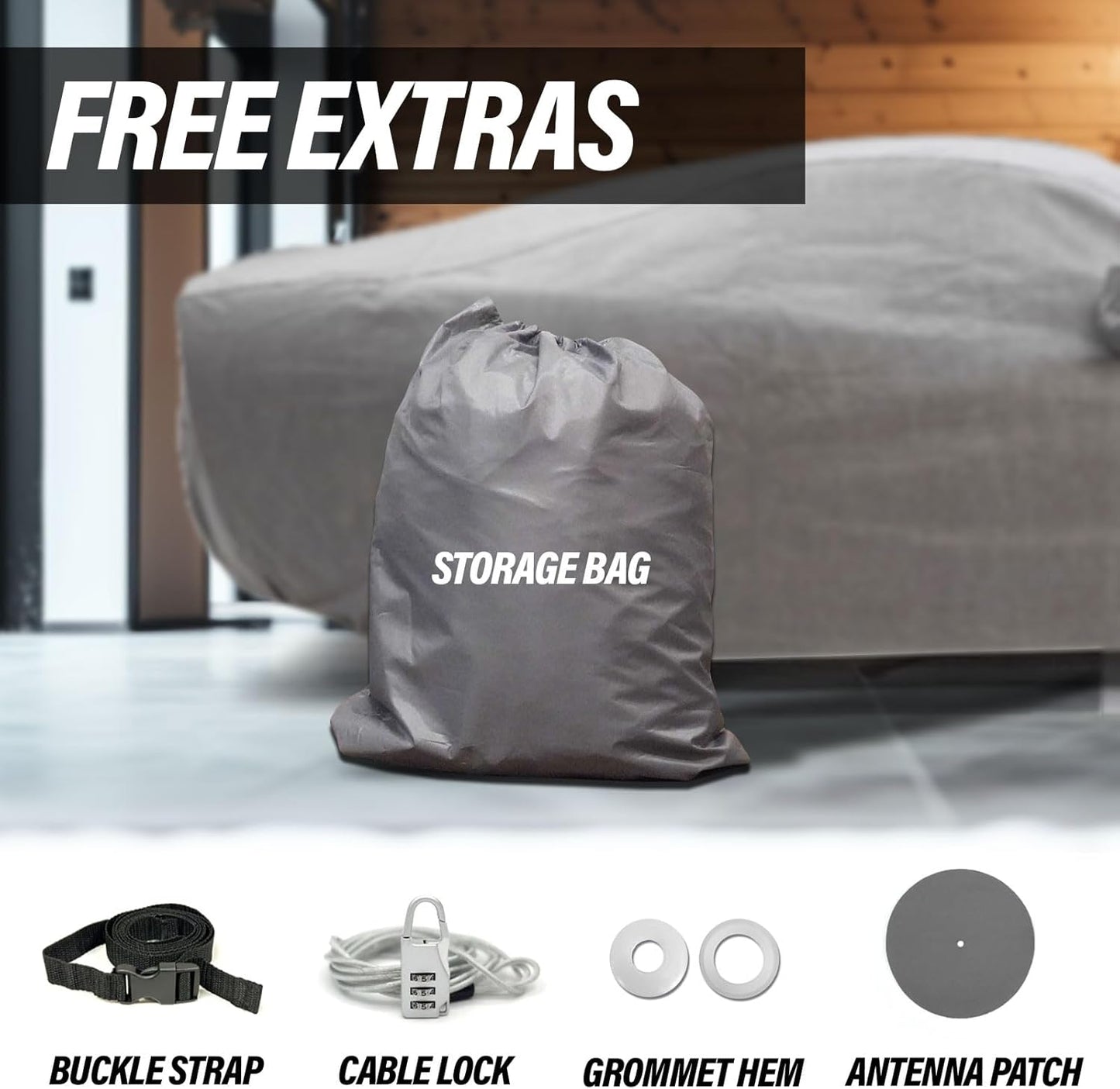 5-Layer Car Cover – Semi Custom Fit for Chevrolet Silverado 1500 Crew Cab 2018-2025, 6.6 Feet Bed | All-Weather Protection: Dustproof, Windproof, UV-Resistant, Breathable & Durable