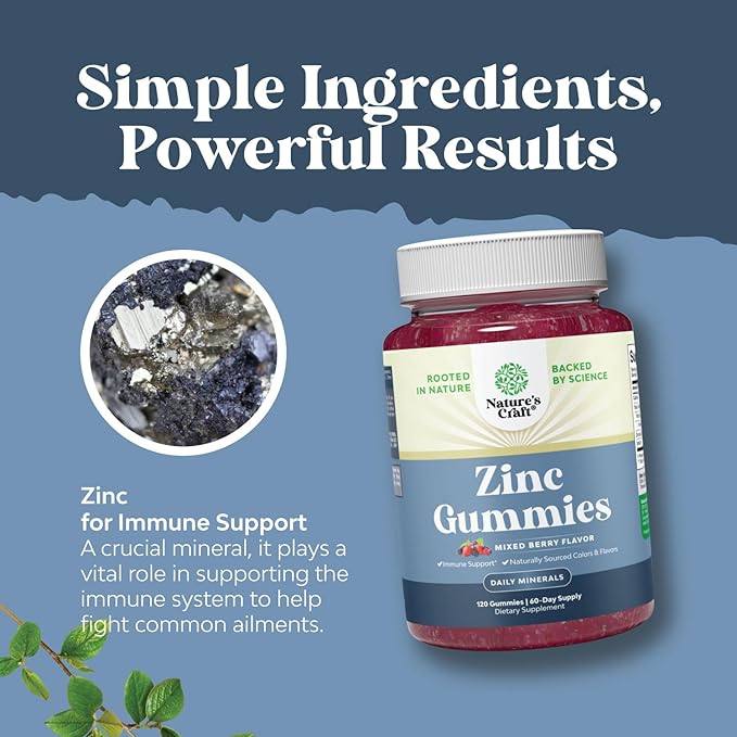 Bundle of Pure Magnesium Glycinate 400mg Per Serving - or Mood Sleep and Relaxation and Extra Strength Zinc Gummies for Adults - mmunity Gummies for Adults