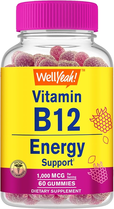 Magnesium Citrate 250mg + Vitamin B12 1000mcg, Gummies Bundle - Great Tasting, Vitamin Supplement, Gluten Free, GMO Free, Chewable Gummy