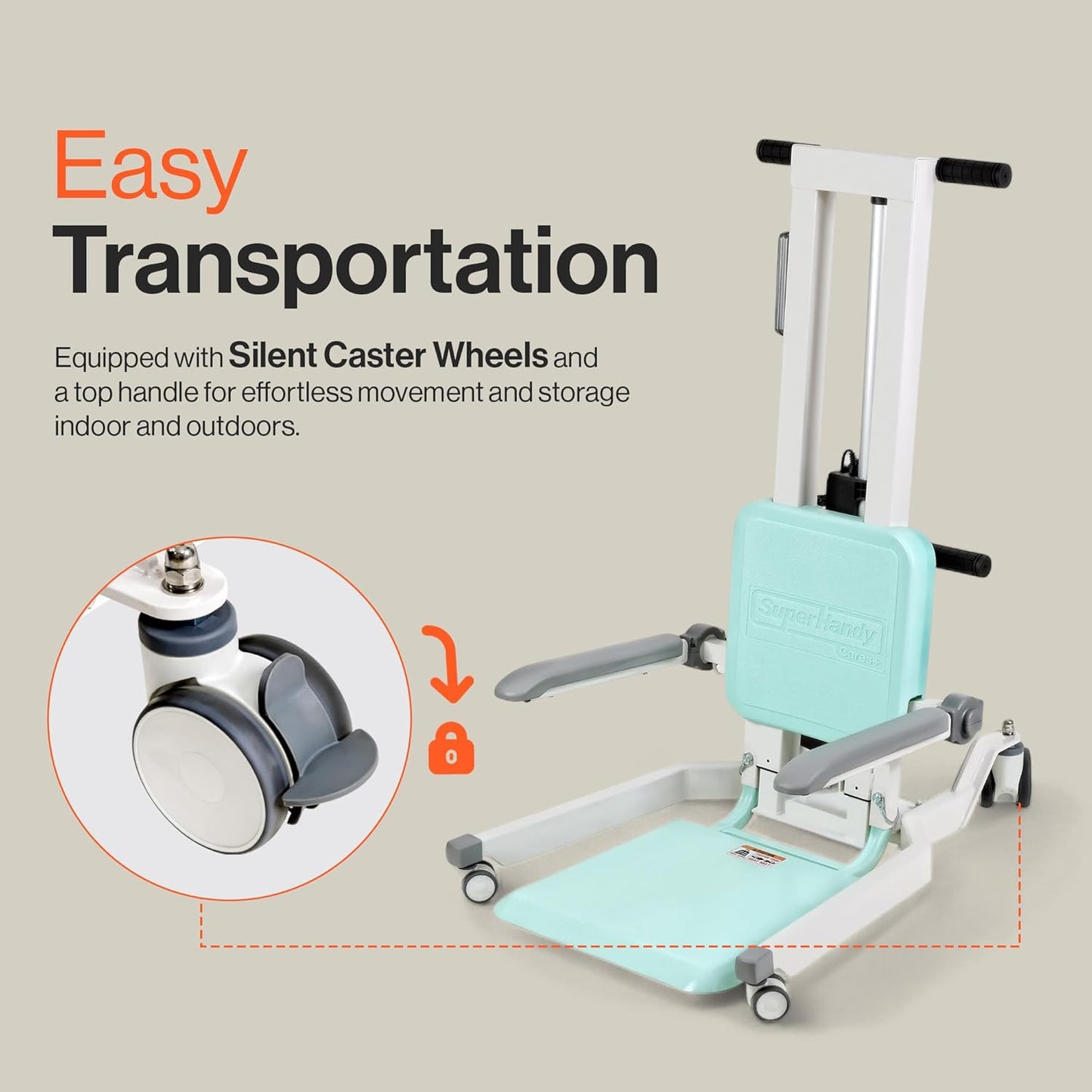 SuperHandy GoRise Electric Floor to Stand Lift – Support Up to 500 Lbs, Floor Lift Chair for Elderly, Patent Pending