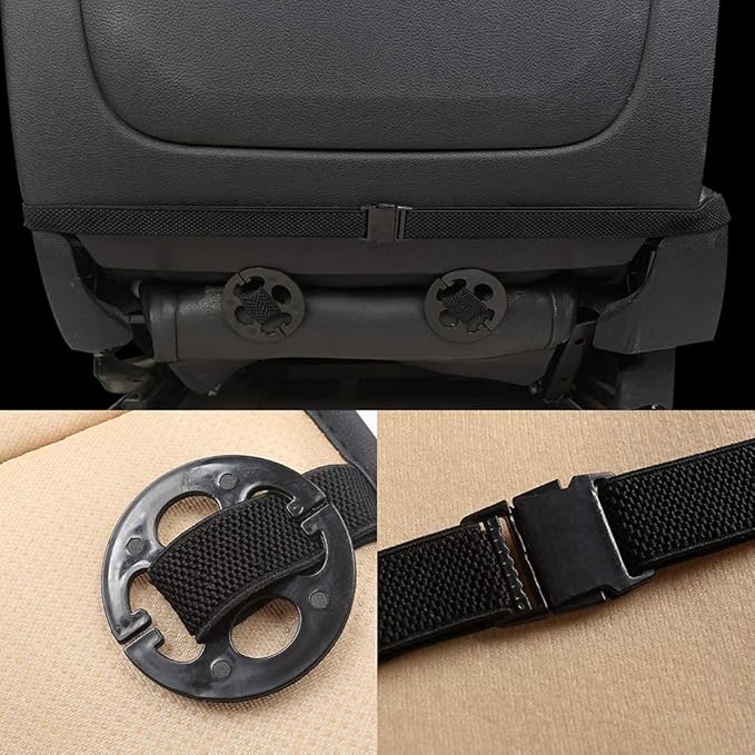 Black Panther PU Car Seat Cover, Front Seat Protector Compatible with 90% Vehicles,Embroidery,Anti-Slip & Full Wrapping Bottom (W 21.26ׄ 20.87 Inch)(1Piece,Black)