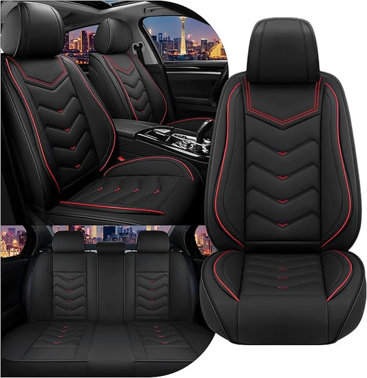 CTDS Car Seat Covers for Nissan Sentra 2000-2026, Stylish Sport Seat Cover, Premium Nappa Leather Car Seat Cover. Automobile Seat Covers Sets.(Standard 5 Seats/Black)