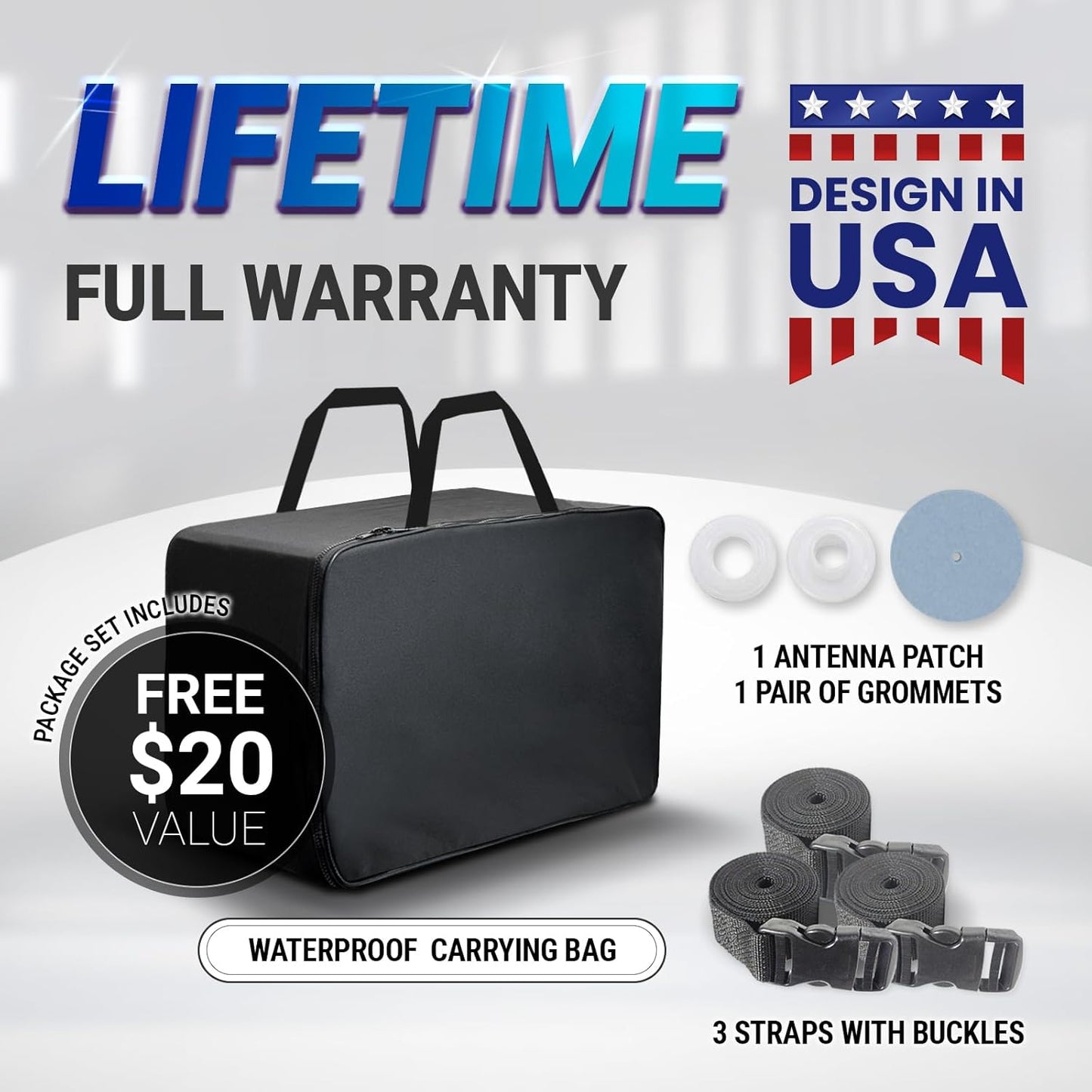 iCarCover Custom Car Cover for Pontiac GTO (1968-1972) Waterproof All-Weather Rain Snow UV Sun Protector Full Exterior Indoor Outdoor Car Cover (Stripe - Gray/Black)
