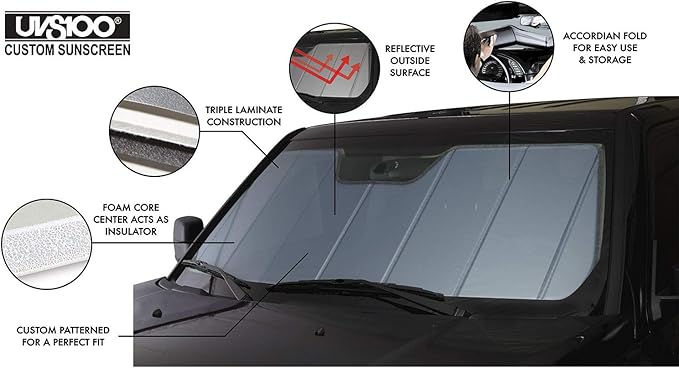 Covercraft UVS100 Custom Sunscreen | UV11541BL | Compatible with Select Dodge Charger Models, Blue Metallic