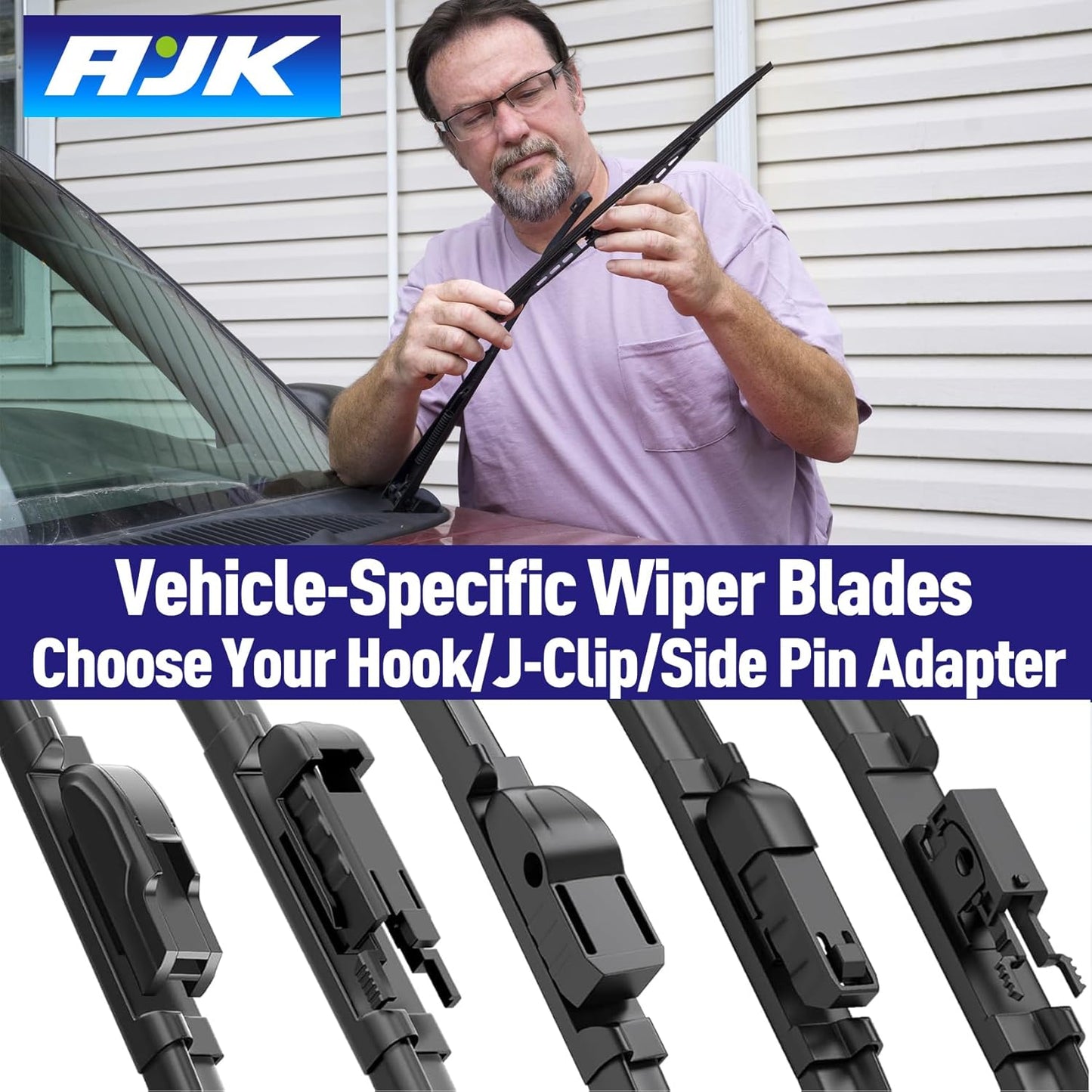 AJK Wiper Blades for Mazda CX-70 2025, 2 Piece All Weather OEM Quality Automotive Replacement Windshield Wiper Blades for My Car