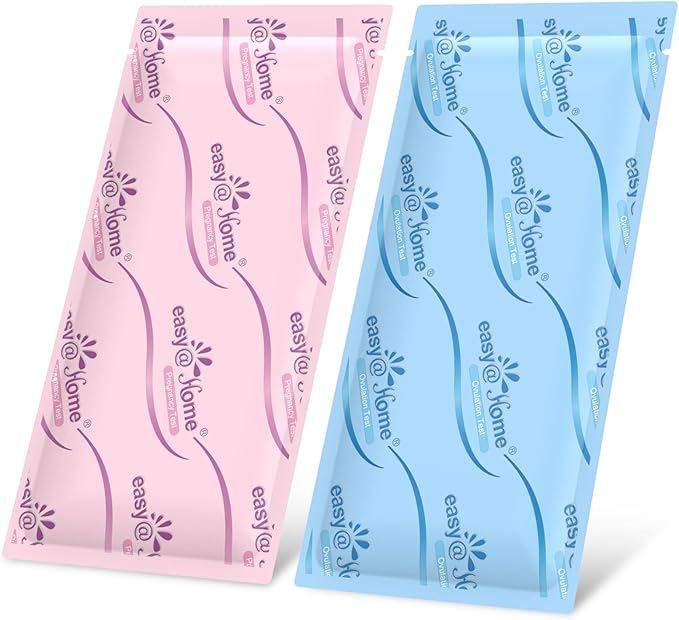 Easy@Home Ovulation Test Strips Powered by Premom Ovulation Predictor APP, FSA Eligible, 40 Ovulation Test and 10 Pregnancy Test Strips, 40LH +10HCG | Package May Vary