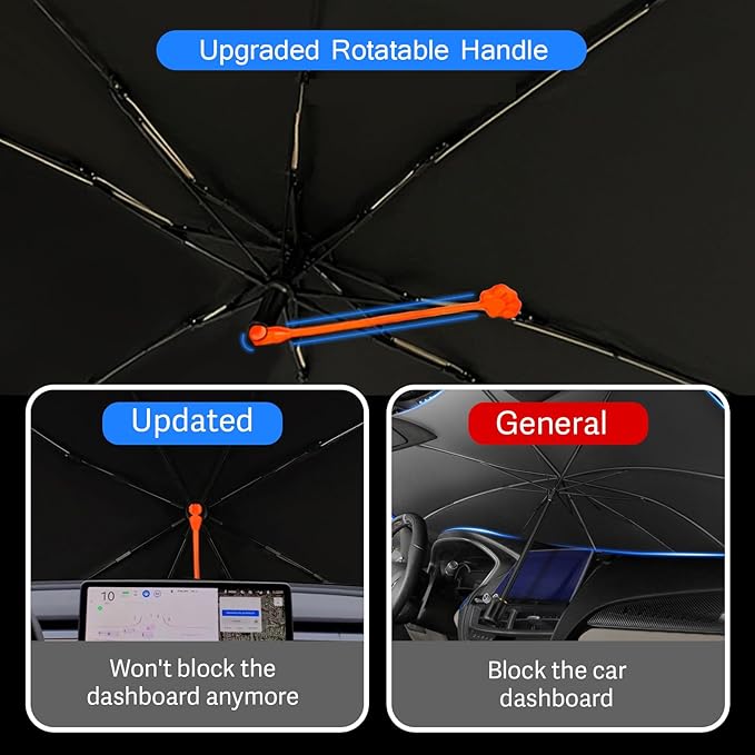 American Flag Chicken Car Windshield Sunshade Umbrella Funny Rooster Singing Sun Shade for Car Windshield Umbrella Upgraded Sunshades Blocks UV & Heat Front Window Shades for SUV Sedan Auto