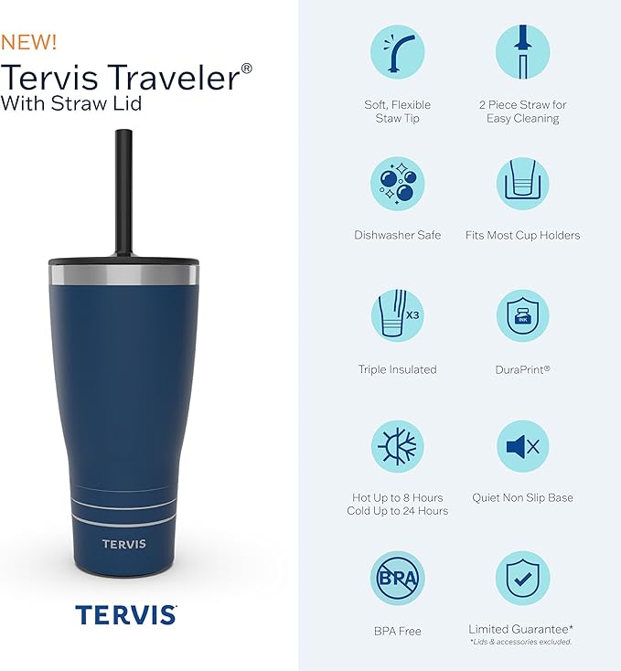 Tervis Traveler Star Wars Vader Trooper Triple Walled Insulated Tumbler Travel Cup Keeps Drinks Cold & Hot, 30oz - with Straw Lid, Stainless Steel