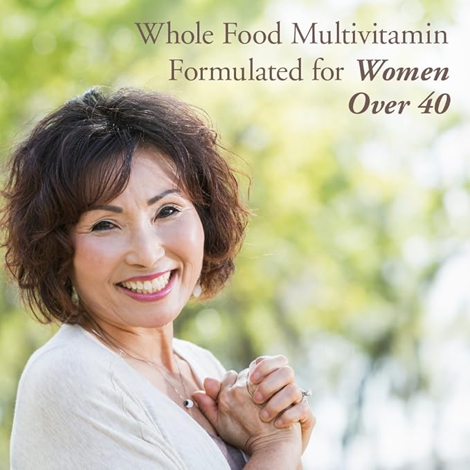 Garden of Life Organics Vitamins for Women 40 Plus - 120 Tablets, Womens Multi 40 Plus, Vegan Vitamins for Women Over 40, Hormone & Breast Health Support Blend, Whole Food Womens Multivitamin
