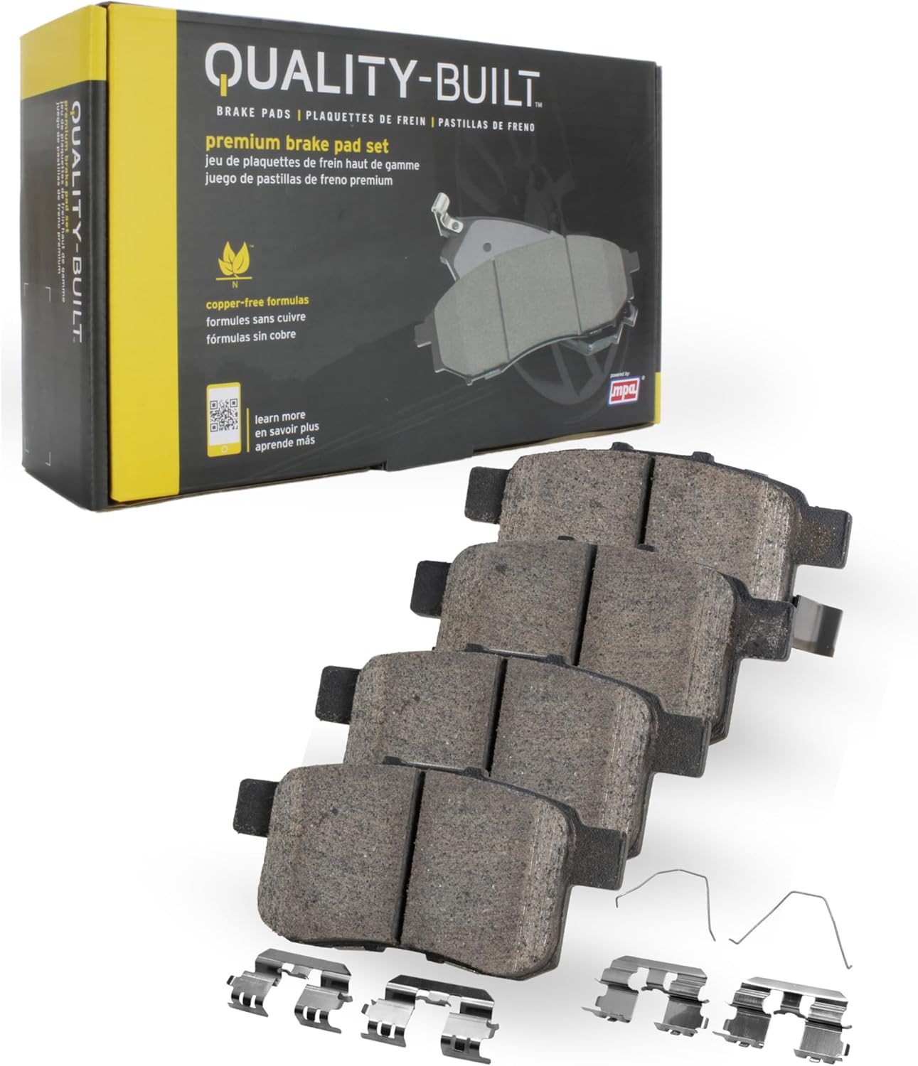 Premium Semi-Metallic Front Brake Pads (1001-1118M) Compatible with 2006-2024 Lexus (GS200t/GS300/GS350/GS430/GS450h/GS460/IS200t/IS300/IS350/IS500/RC200t/RC300/RC350)