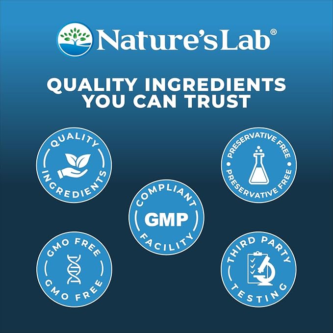 Nature’s Lab Gold Magnesium Glycinate 400mg - Supports Cardiovascular Health, Muscle & Nerve Function* – 120 Capsules (30 Day Supply)