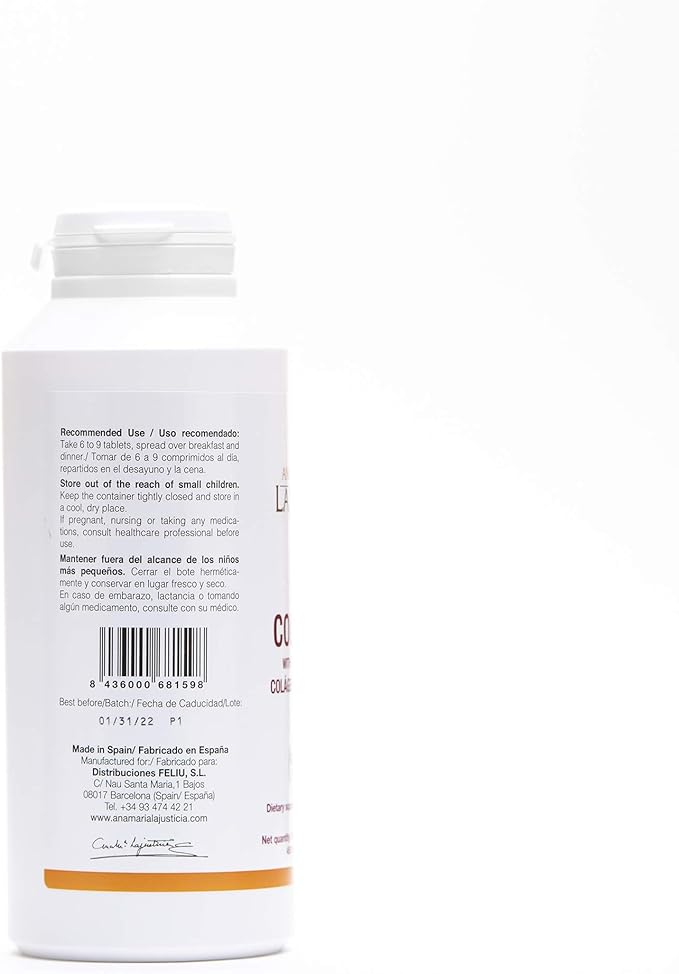 2 Pack Ana Maria LaJusticia Collagen with Magnesium - 450 Tabs - Rejuvenate Your Skin - Strengthen Your Nervous System - Keep Bones and Teeth in Good Condition - Spain