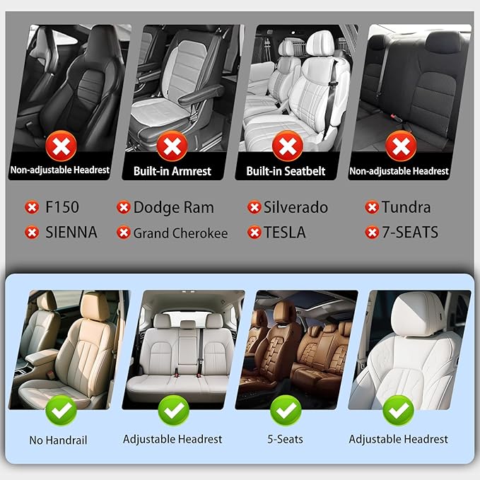 Car Seat Covers Front Pair,Universal Fit for Cars,SUVs,Trucks,and Sedans,Faux Leather Car Seat Cushion Compatible with Airbags,Waterproof Car Seat Protector,Black