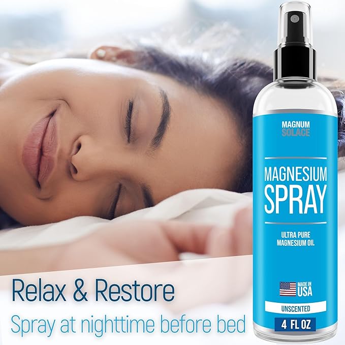 Magnesium Spray - USP Grade Pure Magnesium Oil Spray - Made in USA Since 2008, 4 oz