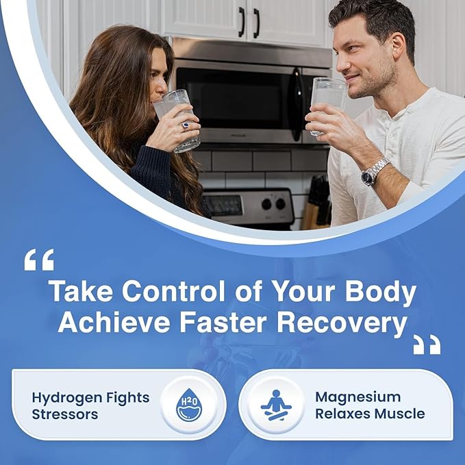 Rejuvenation Molecular Hydrogen Tablets with Magnesium: Highest Dose and Concentration, Supports Gut, Liver, Brain, Cardiovascular, Mitochondrial Health - Unflavored