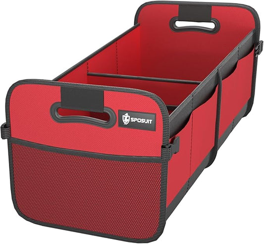 Sposuit Trunk Organizer for Car - 70L Collapsible Car Storage with 11 Pockets & Reinforced Handles, SUV Trunk Organizers for Grocery Cargo
