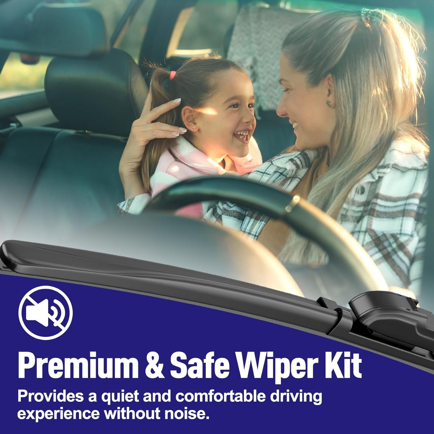 AJK Front Windshield Wiper for Acura MDX 2014 2015 2016 2017 2018 2019 2020 2021 2022 2023 2024, Original Equipment Back Window Wipers Blades, Conventional, Vehicle Specific Fit, Pack of 3