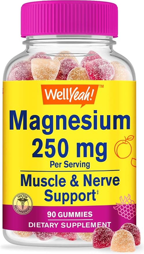Magnesium Citrate 250mg + Vitamin B12 1000mcg, Gummies Bundle - Great Tasting, Vitamin Supplement, Gluten Free, GMO Free, Chewable Gummy