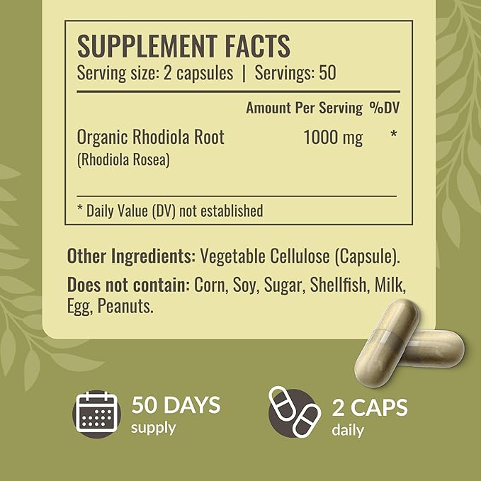 HERBAMAMA Nerve Support and Rhodiola Kit - Bundle of Nerve Support Liquid Complex 2 fl oz & Rhodiola Rosea Capsules - Vegan, Non-GMO, Sugar & Alcohol-Free, 2 Pack