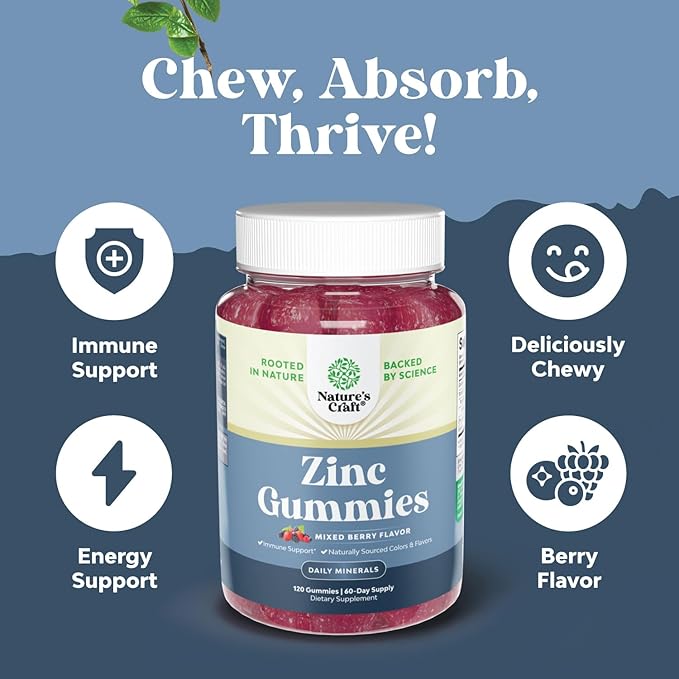 Bundle of Pure Magnesium Glycinate 400mg Per Serving - or Mood Sleep and Relaxation and Extra Strength Zinc Gummies for Adults - mmunity Gummies for Adults
