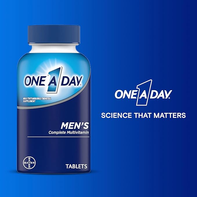 One A Day Men’s Multivitamin, Supplement Tablet with Vitamin A, C ,D, E and Zinc for Immune Health Support, Vitamin B12, Calcium, 200 count