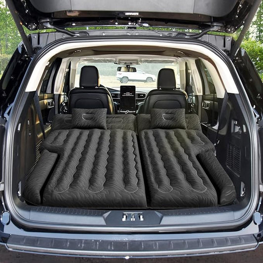 Umbrauto SUV Air Mattress for Car Camping, Leakproof & Quick Inflation Sleeping Airbed with Electric Pump, Fits Most Compact, Mid-Size & Full-Size SUV Trunks for Road Trip Travel