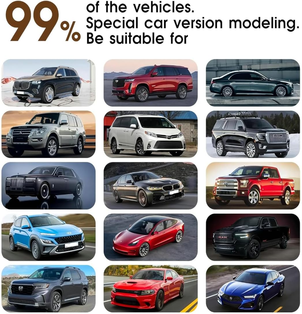 Custom Personalized Floor Mats for Cars，Luxury Full Coverage All Car Floor Mats，Anti-Slip Leather Car Mat Set ，Custom Floor Mats for 99% of Cars, Trucks & SUVs. (Black Dual Tone and White)