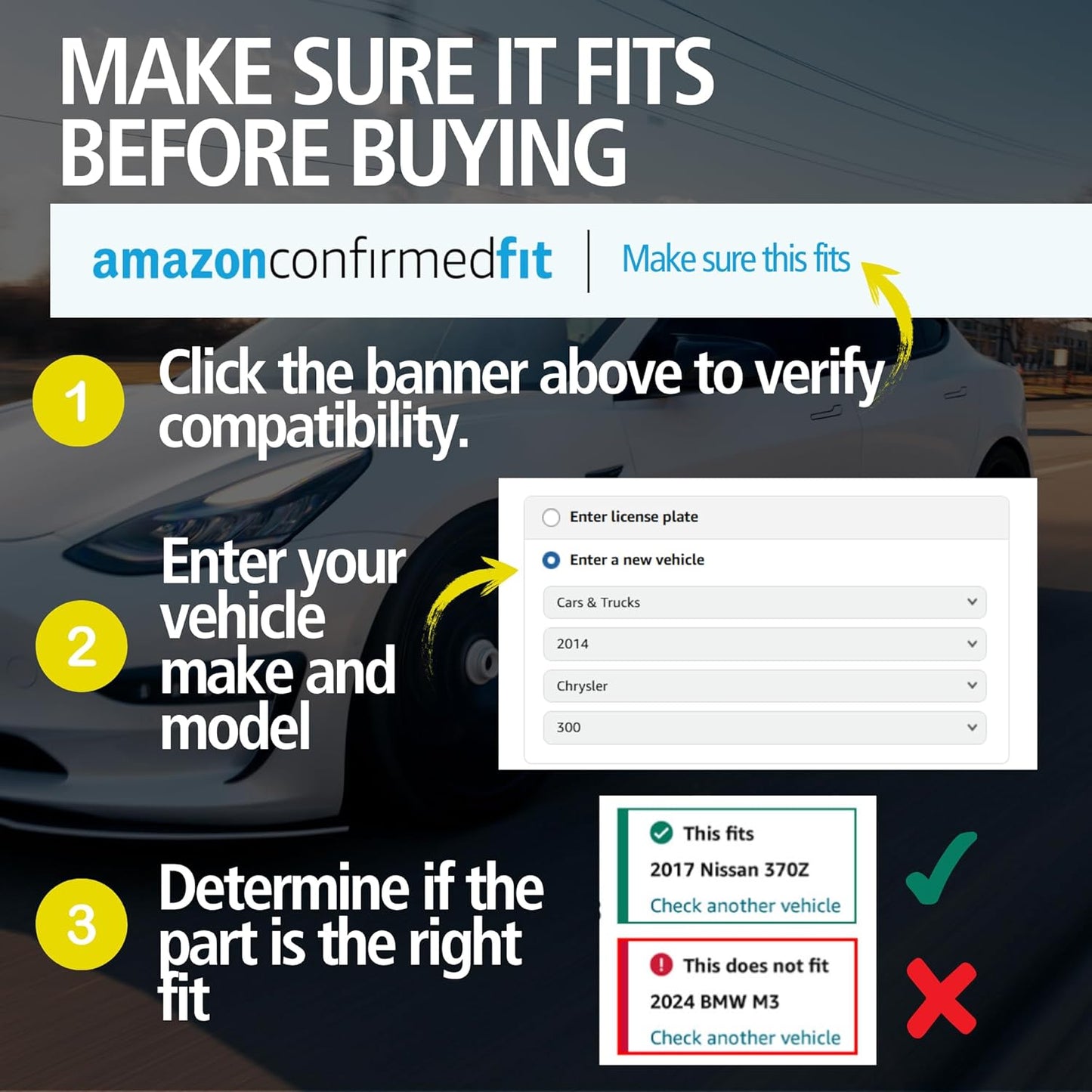 Premium Semi-Metallic Front Brake Pads (1001-1731M) Compatible with Dodge Attitude 2015-2023, Mitsubishi Mirage 2014-2024, Mitsubishi Mirage G4 2017-2024