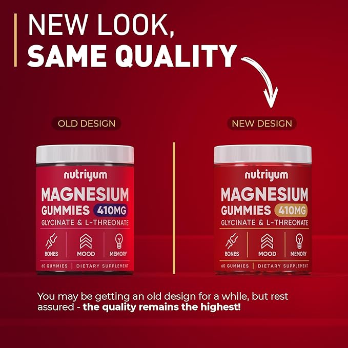 Magnesium Glycinate & L-Threonate Complex 410mg - Pack of 2